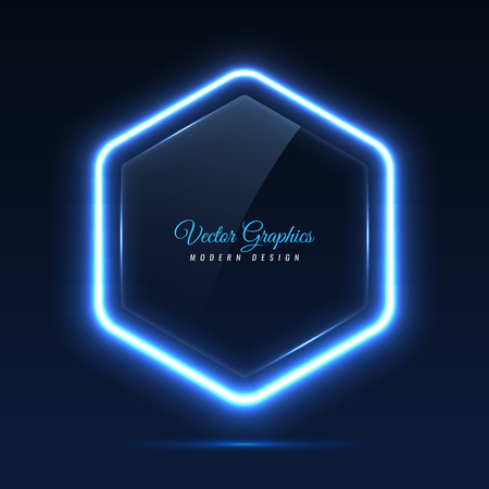 Glass banner. Transparent geometric shapes.のイラスト素材
