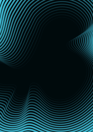 Design of a minimal cover for books, magazines, brochures, flyers with wavy lines forming a gradient. Vector background. Eps10の写真素材