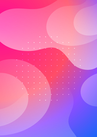 Colorful cover with liquid forms. Wavy shapes with gradient. Modern design. Eps10 vectorのイラスト素材