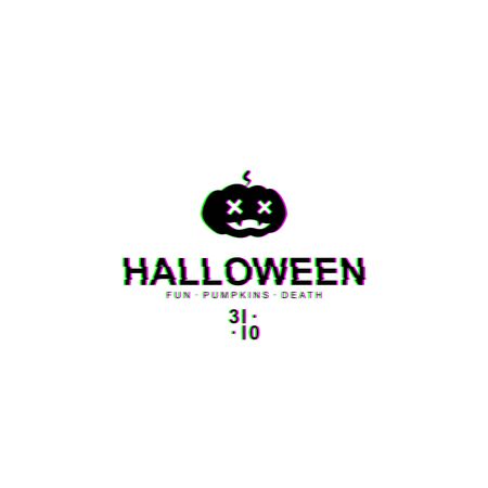 Halloween pumpkin with glitch effect. Vector EPS10.のイラスト素材