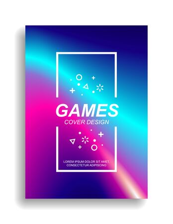 Design of a modern cover in bright color. Smooth gradient lines. Eps10 vectorのイラスト素材