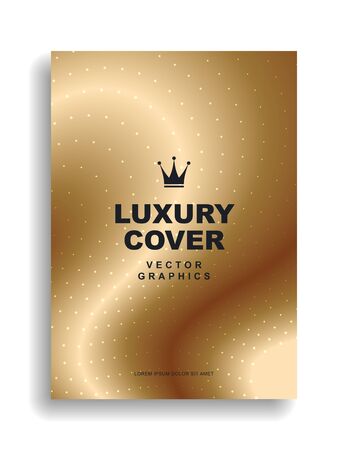 Gold cover design. Premium quality. Crown. Vector eps 10のイラスト素材