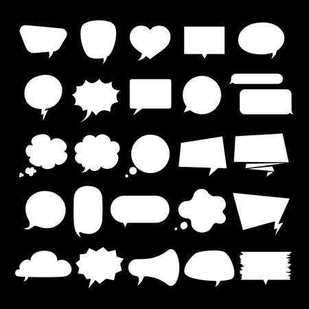 Set speech bubbles. Collection message clouds. Vector illustration.のイラスト素材