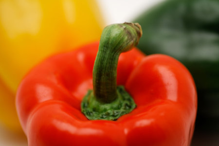 Colorful peppers close up