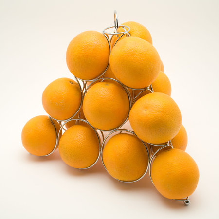 Pyramid of orangesの写真素材