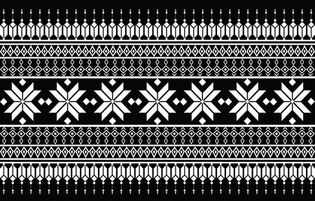 American fabric pattern design. Use geometry to create a fabric pattern. Design for textile industry, background, carpet,
wallpaper, clothing, Batik, and ethnic fabric. Black&Whiteのイラスト素材