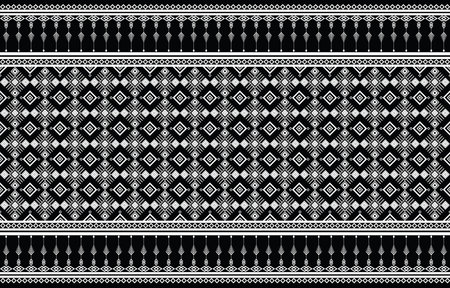 American fabric pattern design. Use geometry to create a fabric pattern. Design for textile industry, background, carpet,
wallpaper, clothing, Batik, and ethnic fabric. Black&Whiteのイラスト素材