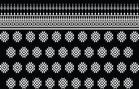American fabric pattern design. Use geometry to create a fabric pattern. Design for textile industry, background, carpet,
wallpaper, clothing, Batik, and ethnic fabric. Black&Whiteのイラスト素材