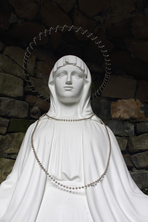 Statue of Virgin Mary as a symbol of love and kindnessの写真素材