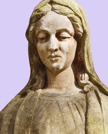 Statue of Virgin Mary as a symbol of love and kindnessの写真素材