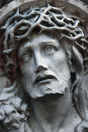 detail of sculpture of Jesus Ñhristの写真素材