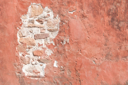 half painted old brick wall background