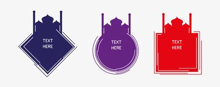 pop up bubble mosque dome shape for ramadan theme text good for web element,banner ads,flyer and poster designのイラスト素材