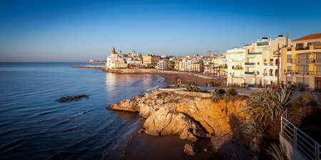 Sitges is a town near Barcelona in Catalunya, Spain. It is famous for its beaches and nightlife.の写真素材