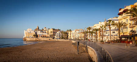 Sitges is a town near Barcelona in Catalunya, Spain. It is famous for its beaches and nightlife.の写真素材