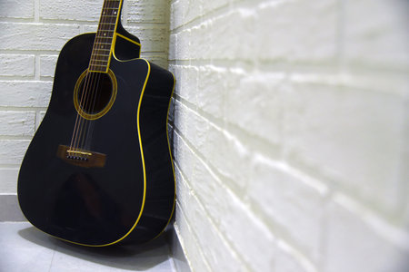 old guitar close up. different angle guitar photo