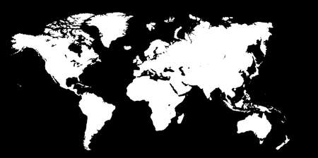 world map in black and white concept .の写真素材