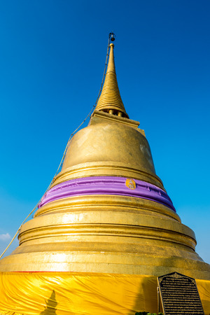 The top of Golden mountainWat Saket,Thailandの写真素材