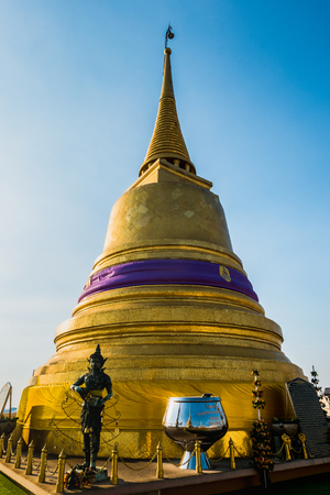 The top of Golden mountainWat Saket,Thailandの写真素材