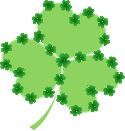 Clover with many little clovers around itのイラスト素材