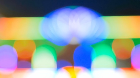 Abstract city light bokeh background. Evening time, twilightの写真素材