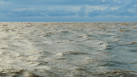 Water surface - view from cruise shipの写真素材