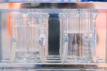 Pharmaceutical testing laboratory equipment - automatic tablet disintegration and dissolution...