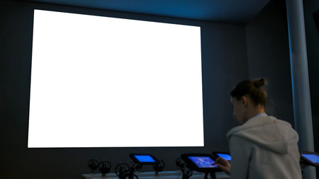 White screen, scifi, technology, isolated, futuristic, template, mock up, entertainment concept....