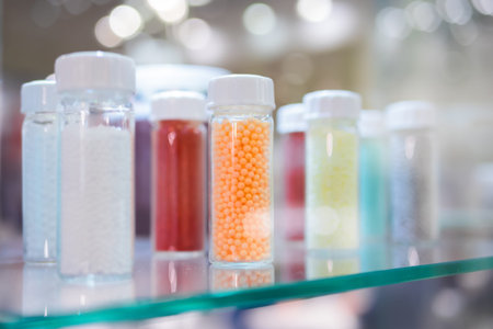Plastic recycling, renewable resource - colorful secondary polystyrene, polyethylene, polypropylene...