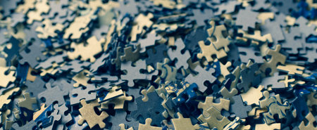 colorful puzzle pieces in the box