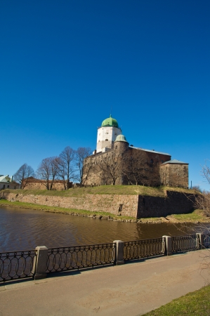 Old ancient historical building in Vyborg  Russiaの写真素材