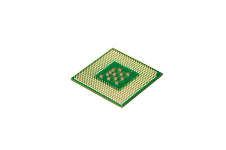 Central processor for the computer on a white background