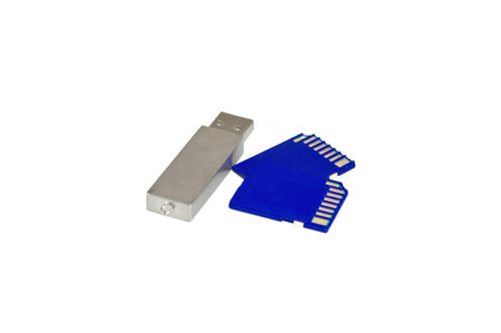 usb devices for storing information on a white background