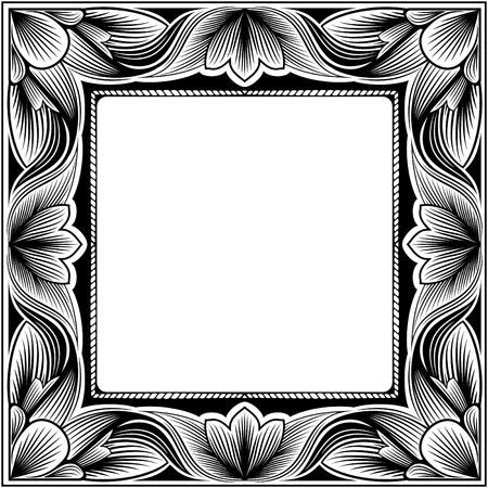 Vintage square frameのイラスト素材