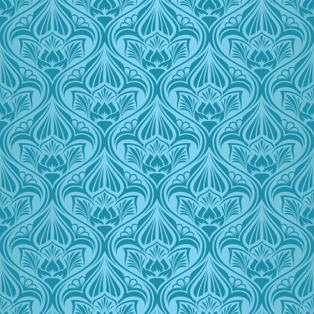 Turquoise seamless wallpaperのイラスト素材