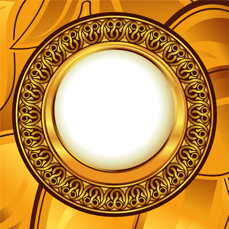 Gold vintage frameのイラスト素材