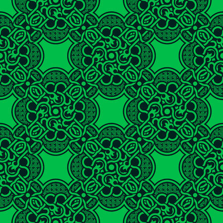Green seamless ornamentのイラスト素材