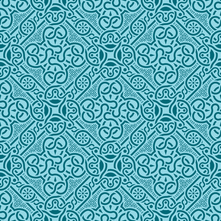 Turquoise seamless ornamentのイラスト素材