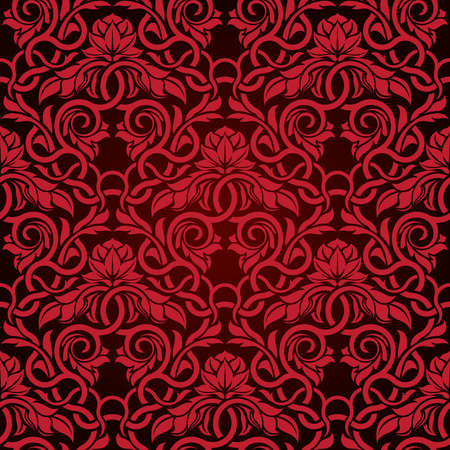 Red seamless wallpaper patternのイラスト素材