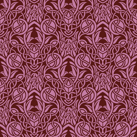 Red seamless wallpaper patternのイラスト素材