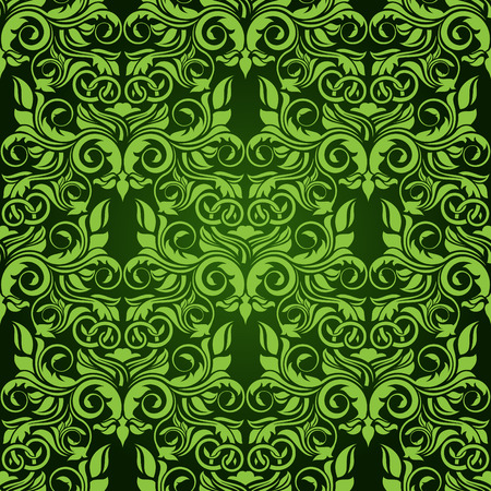 Green seamless wallpaper patternのイラスト素材