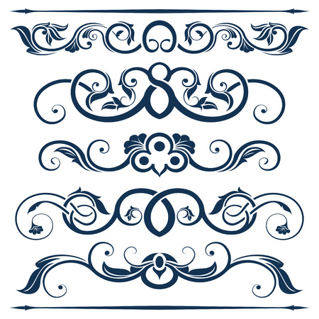 Floral design element collection のイラスト素材