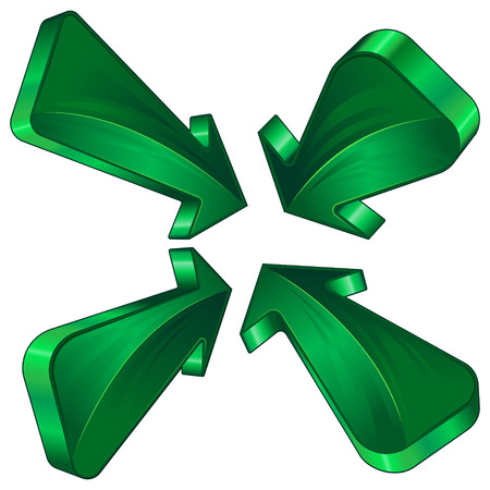 Green arrow collection のイラスト素材
