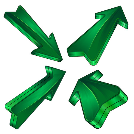 Green arrow collection のイラスト素材
