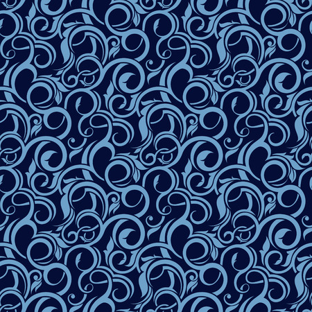 Blue seamless wallpaper patternのイラスト素材