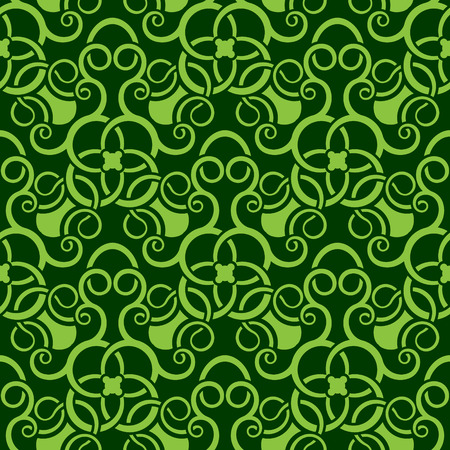 Green seamless wallpaper pattern のイラスト素材