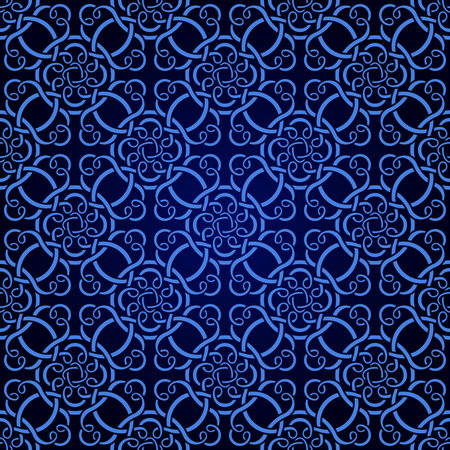 Blue seamless wallpaper pattern のイラスト素材