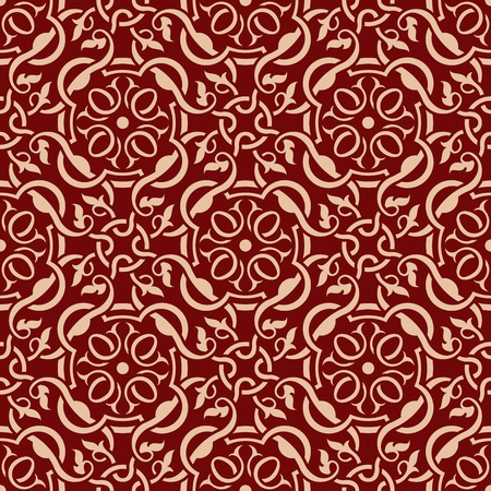 Red seamless wallpaper patternのイラスト素材