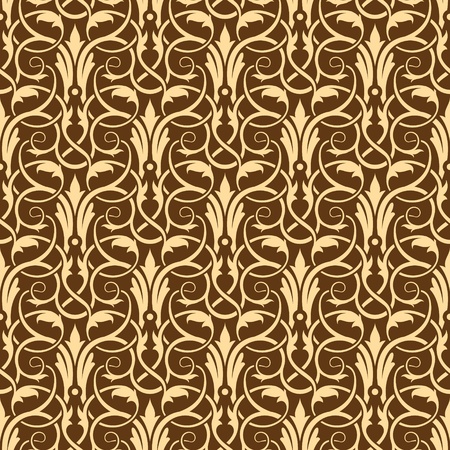 brown seamless wallpaper pattern のイラスト素材