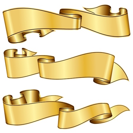 gold ribbon collectionのイラスト素材